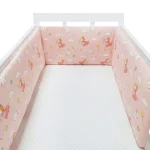 Parechocs lit bébé en polyester doux design ange rose protection安全安全barreaux 200×30 cm style enfantin et sécurisant