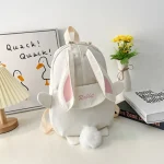 Sac à dos lapin enfant mignon oreilles peluches école maman cadeau fille garçon
