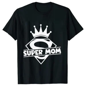 Tshirt Super Mom humoristique pour maman design stylisé S et couronne cadeau original maman fier tshirt famille idée anniversaire maman Tshirt Super Mom humoristique pour maman design stylisé S et couronne cadeau original maman fier tshirt famille idée anniversaire maman