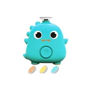 Coupeongles électrique pour bébé kit de soins manucure bébé limes à ongles polissoir 安全 durable bleu dinosaure