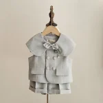 Costume bébé garçon en coton veste et short assortis tenue festive style classique occasion spéciale look élégant