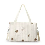 Sac à langer PANGDUpun 36x12x24cm sac à dos matelassé brodé pour poussette sac à main bébé style moderne portable doux durabilité premium