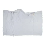 Couverture d&rsquo;allaitement coton maternité couverture de portage bébé design minimaliste couleur gris bleu usage intérieur extérieur accessoire poussette