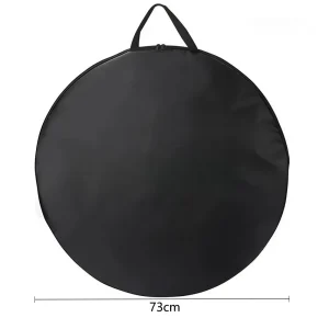 Sac de transport roue de vélo circulaire portable sac fourretout étanche nylon noir 73cm diamètre sac de roue de VTT sac de roue de route
