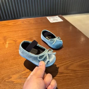 Chaussures bébé fille ballerines velours nœud satin antiglisse confort printemps automne été fête enfant 36 ans Chaussures bébé fille ballerines velours nœud satin antiglisse confort printemps automne été fête enfant 36 ans