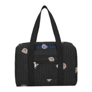 Sac à langer fourretout moderne pour bébé portage bébé style ludique avec motifs ours fermeture éclair dimensions pratiques