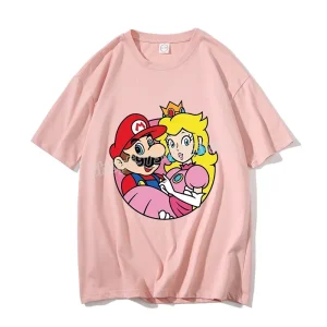 TShirt Super Mario famille papa maman enfant tenue couple cadeau vêtement casual graphique qualité supérieure