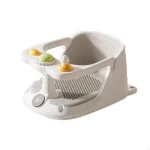 Siège de bain pour bébé avec capteur de température et aspirateur bassin bébé confortable et sécuritaire