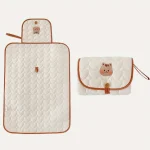 Matelas à langer portable pour bébé coussin double face pliable tapis de sieste multifonctionnel avec corde de suspension