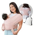 Ceinture de transport extensible pour bébé écharpe respirante portable multifonction 1 pièce rose