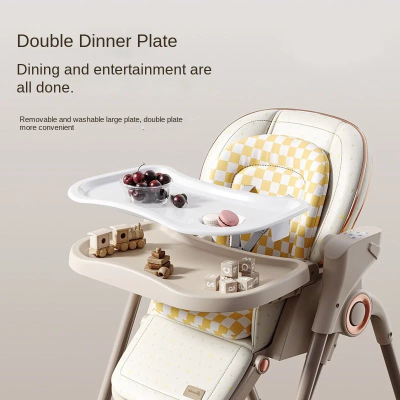 Chaise haute bébé 2 en 1 à bascule électrique multifonctionnelle chaise haute bébé usage domestique chaise d’alimentation infantile chaise à bascule bébé