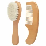 Soins bébé manche en bois brosse peigne tête outil de massage portable accessoires bébé