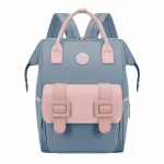 Sac à dos pour couches style coréen design moderne minimaliste maternité grande capacité sac étanche et durable pour maman bleu clair et rose