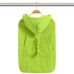 Couverture à capuche dinosaure chaleureuse et confortable idéale pour détente à la maison enfants et adultes couleur verte avec poche centrale sans logo