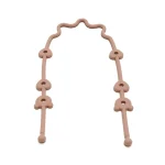 Sangle sécurité en Silicone chaîne sucette support jouet pour bébé rose pâle flexible 安全 pratique 036mois