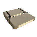 Siège pliant caravan Camper pour deux personnes trois couches tissu universel métal et mousse adaptable à RV van camionnette ou motorhome noir/gris/marron