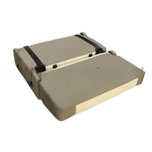 Siège pliant caravan Camper pour deux personnes trois couches tissu universel métal et mousse adaptable à RV van camionnette ou motorhome noir/gris/marron