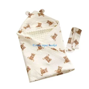 Couverture bébé à capuche en polaire Teddy Bear douce et confortable pour nouveauné usage quotidien et sorties Couverture bébé à capuche en polaire Teddy Bear douce et confortable pour nouveauné usage quotidien et sorties