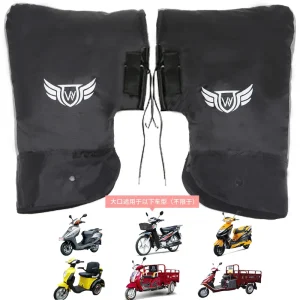 Couverture moto hiver imperméable noire ajustable protection thermique design fonctionnel logo W stylisé