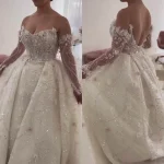 Robes De mariée glamour chérie dentelle strass Appliques florales princesse mariée robe De Novia sur mesure