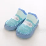 Chaussons bébé premiers marcheurs antidérapant intérieur 024 mois/owl blue confortable doux moderne