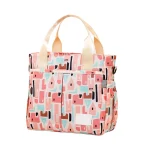Sac à couches maman design graphique sac fourretout multicolore matériau durable portable grande capacité style moderne bébé maman sortie