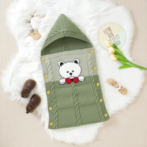 Couverture ronde d’hiver bébé poussette chaude enveloppe nouveauné matériau doux sécurité confort épaisseur style géométrique couleur verte polyvalent idéal Couverture ronde d’hiver bébé poussette chaude enveloppe nouveauné matériau doux sécurité confort épaisseur style géométrique couleur verte polyvalent idéal