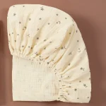 Draphousse en mousseline de coton doux et respirant pour bébé drap plat universel pour berceau couleur unie 100% coton respirant hypoallergénique bébé enfant