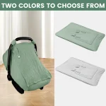 Housse de siège auto bébé universelle protection douce en coton design moderne 2 coloris facile à installer et à nettoyer
