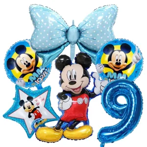 Ensemble Mickey Minnie Baby Shower Décoration Enfant Fête Anniversaire Génie Douche Accessoire 6 pièces