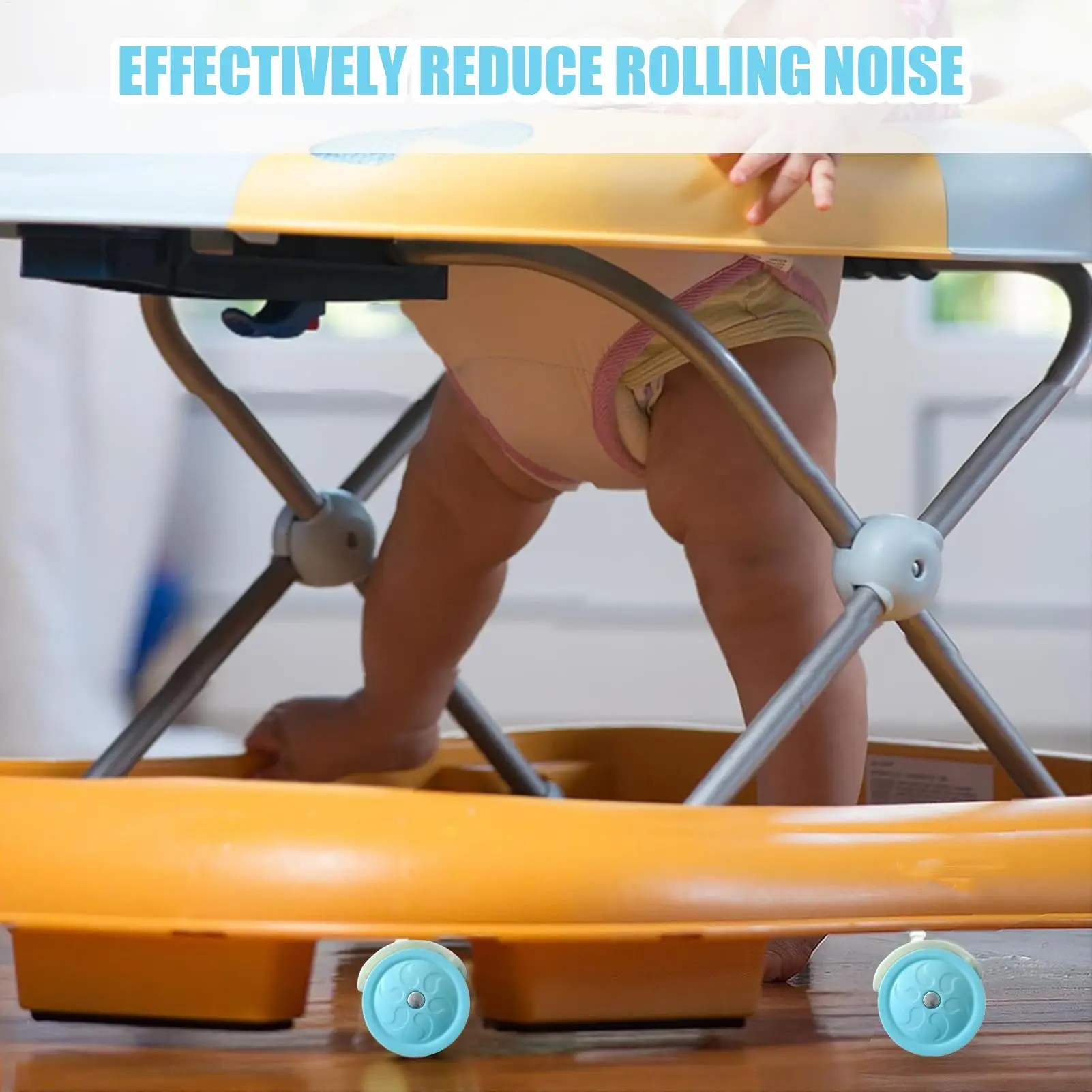 Roues silencieuses pour poussettes extérieures 4 pièces Design moderne Matériaux durables Facilité de montage Usage outdoor Idéal pour meubles et chariots