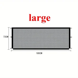 Barrière de sécurité multifonctionnelle en maille pliable pour enfants et animaux 180 cm x 72 cm noire facile à installer