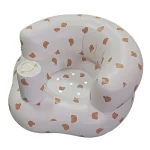 Canapé gonflable bébé siège portable pliable PVC tabouret de bain assis chaise d&rsquo;eau pour enfant design ours mignon facile à nettoyer