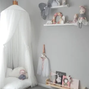 Moustiquaire étoilée pour chambre bébé rideaux en tulle dome suspendu 安全 036 mois blanc