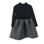 Robe princesse plissée manches longues bébé fille vêtements élégants enfants mode automne 2025