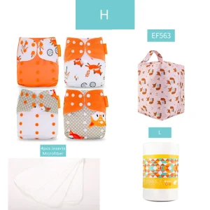 Happyflute 10 pièces ensemble de couches en tissu bébé microfibre inserts waterproof écológico économique durable