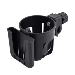 Portegobelet universel pour poussette vélo et véhicule électrique support stable en plastique noir design moderne et pratique
