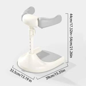 Support de douche pour bébé ajustable en hauteur siège de lavage antidérapant avec drainage blanc Support de douche pour bébé ajustable en hauteur siège de lavage antidérapant avec drainage blanc