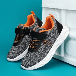 Chaussures de sport pour enfants design moderne confortable gris orange modèle TC9105 Chaussures de sport pour enfants design moderne confortable gris orange modèle TC9105