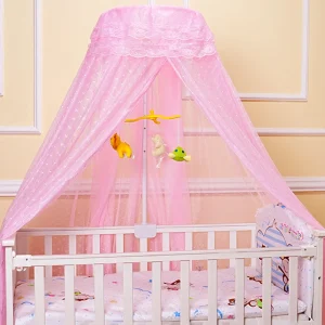 Canopée bébé tulle mobile suspendu jouets peluche pastel pink doux sécurité lit enfant décoration chambre bébé