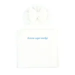Ensemble servietteturban bébé nécessaire hygiène coton microfibre nœud élégant blanc universel cadeau naissance Estone Super Market