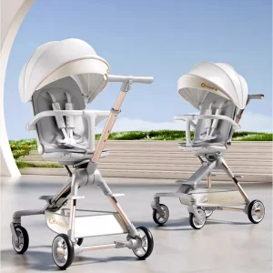 Poussette pliable Xiaodahe pour bébé 06 ans aluminium et tissu design moderne siège confortable protections intégrées Poussette pliable Xiaodahe pour bébé 06 ans aluminium et tissu design moderne siège confortable protections intégrées