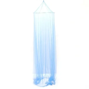 Tente suspendue antimoustiques en tissu léger filet de protection pour lit bébé dôme en tulle bleu clair auvent de berceau protection contre les insectes chambre d&rsquo;enfant