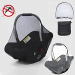 Filet antiinsectes pour siège auto poussette et berceau protection bébé contre les moustiques portable maille polyester sécurité design moderne accessoire essentiel