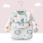 Bib bébé manches longues imperméable floral poche 23 ans antitaches Mode éveil enfant