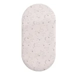 Housse matelas bébé douce drap housse imprimé lune étoiles nuages coton respirant design apaisant pour lit bébé