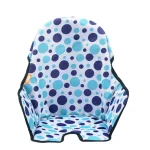 Housse siège bébé confortable coussin chaise haute ergonomique rehausseur sécuritaire motif pois bleu