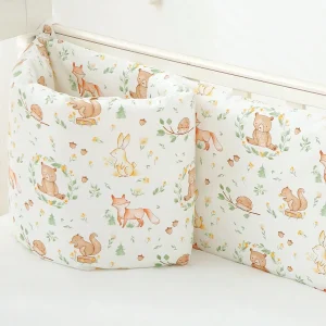 Rail de protection berceau bébé rembourré tissu doux motifs animaux sécurité confort 200cm