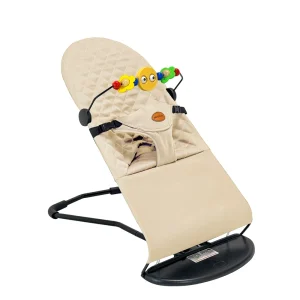 Balançoire portable pour bébé berceau inclinable réglable transat pliable avec jouets segurança e conforto pour nouveauné beige clair Balançoire portable pour bébé berceau inclinable réglable transat pliable avec jouets segurança e conforto pour nouveauné beige clair