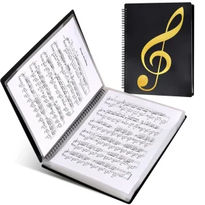 Classeur partitions musique 60 pages noir support A4 poignée détachable design moderne pratique transport qualité premium Classeur partitions musique 60 pages noir support A4 poignée détachable design moderne pratique transport qualité premium